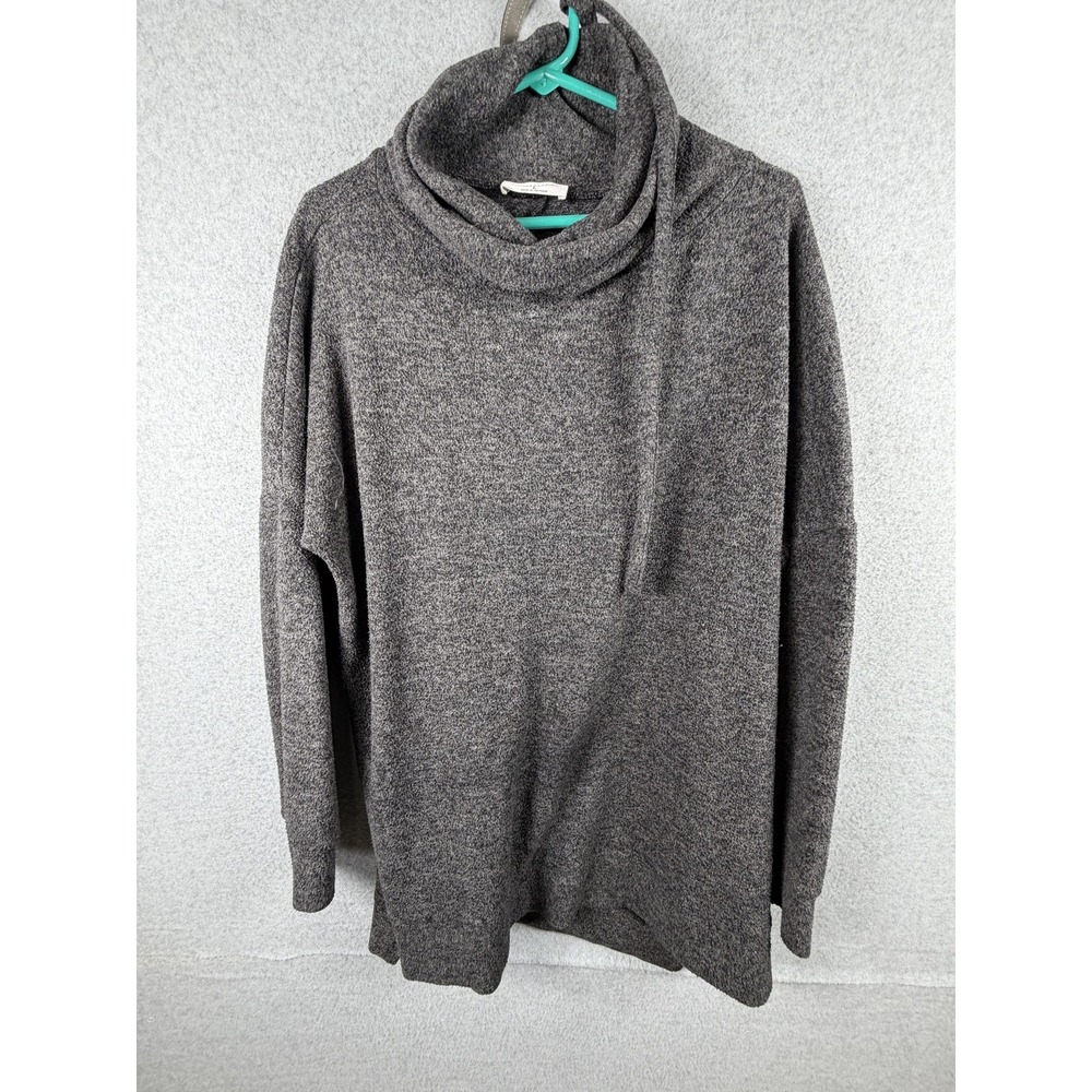 Zenana Sweater Womens Large Gray Cowl‎ Neck Tunic Long Sleeve Cozy Knit Top